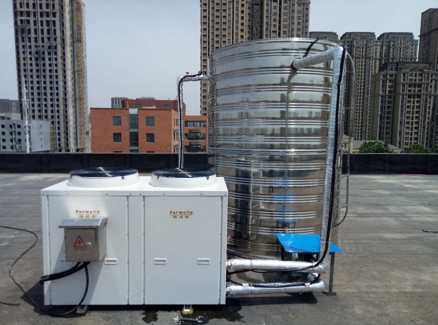 河南學校用空氣能熱水器，四季恒溫